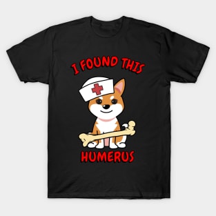 Funny orange dog is a nurse T-Shirt